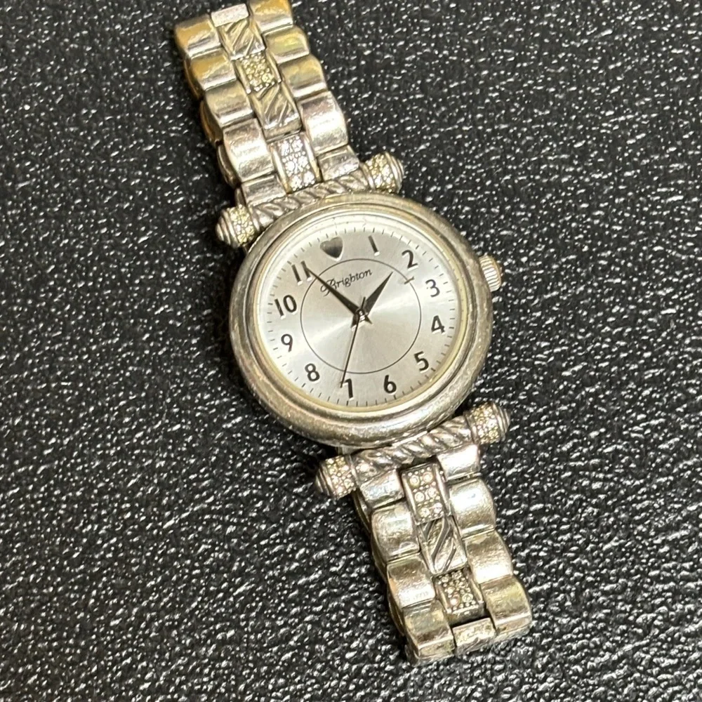 Brighton Vintage Silver-Tone Bracelet Watch WORKING Boho Western